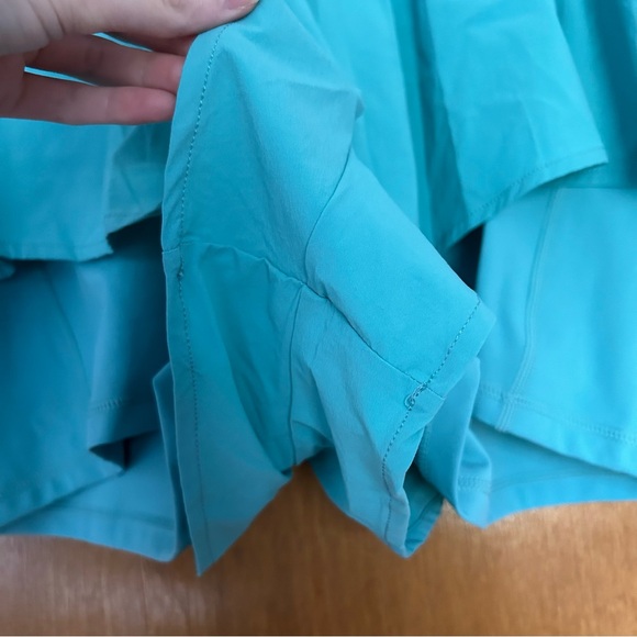 PopFlex On The Run Ruffle Athletic Workout Shorts Blue Size 1x - Picture 3 of 10